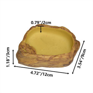 <span class=keywords><strong>Bowl</strong></span> de Água para Répteis em Resina com Design de Rocha para Terrário, Tigelas e Alimentadores para Animais de Estimação, Tigela de Alimentação para Tartarugas e Répteis - Product Image 2
