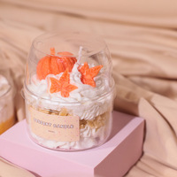 Kreative Mini-Glas-Duftkerze in Form von Fruchtcreme-Dessert, Aromatherapie-Kerze für die Heimdekoration, als Geschenk geeignet.
