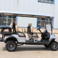 Voiturette de golf électrique homologuée pour la route, 6 places, avec climatisation et freins à disque de qualité supérieure pour un transport confortable toute l'année
