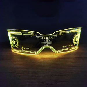نظارات حفلات LED جديدة بتصميم رائع، إطارات شفافة من البلاستيك PVC متغيرة الألوان، مستلزمات حفلات مرحة وكوميدية - Product Image 6