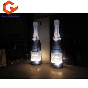 Quảng Cáo <span class=keywords><strong>Inflatable</strong></span> Champagne Bia Chai Với Đèn LED Chai Rượu Vang Trong Suốt Bao Bì Inflatables - Product Image 3
