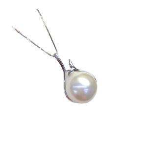 Estuche para Collar con Colgante de Plata S925, Accesorios de Perlas para DIY con Cuentas Redondas de 12-14 mm, Colgante Ocultador 30799 - Product Image 5