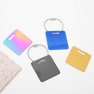 Fashion Heavy Duty Aluminum Alloy Keychain Tags for Travel-Waterproof Customizable <b>Name</b> Tag Anti-Lost - Product Image 2