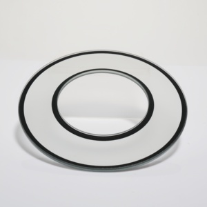 Kính Phục Sinh Hiện Đại Vòng Tempered <span class=keywords><strong>Glass</strong></span> Đĩa Ánh Sáng Bìa Với Cao Truyền Qua Đánh Bóng Kết Thúc Và Lụa Màn Hình In Ấn - Product Image 1