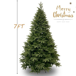 Albero di Natale Artificiale Gigante da 210cm (7FT) in PVC e PE Misto con Base in Metallo per Decorazioni da Interno ed Esterno, Arbol De Navidad - Product Image 2