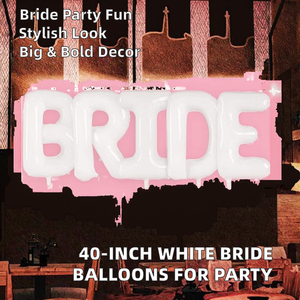 Globos Blancos de 40 Pulgadas con la Palabra BRIDE (Material de Película, Forma de Letras), Impermeables, Duraderos, Gran Venta, para Despedidas de <span class=keywords><strong>Soltera</strong></span>, Compromisos y Bodas - Product Image 2