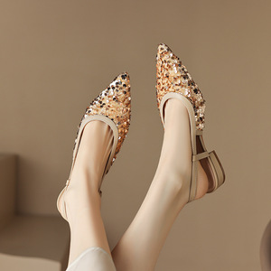 맞춤 여성 에스파드리유 슈즈 스팽글 포인티드 토 플랫 슈즈 여성용 - Product Image 4