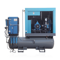 Compresseur d'air à vis lubrifié tout-en-un 16 bars 15 kW, système d'air combiné portable refroidi par air pour usage industriel