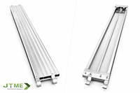 Planche d'échafaudage en aluminium robuste de 9,5 pouces avec crochets, antidérapante et moletée, pour la construction
