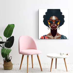 Grandi set d'arte poster di tela donna nera stampa immagine di arte della parete per la decorazione della camera da letto del <span class=keywords><strong>soggiorno</strong></span> - Product Image 3