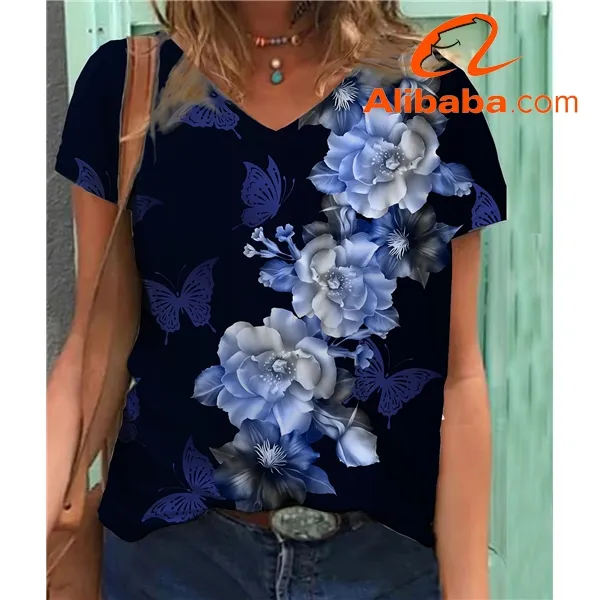 Tops 3D Printed Pattern T Lady Apparel Plus Clothing Customize Women Girls Big Size Dress Fashion Factory OEM Blouses