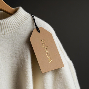 In ấn may mặc các tông màu đen treo thẻ tùy chỉnh cá nhân treo thẻ may các tông treo thẻ - Product Image 5