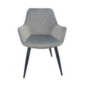 Wholesale Nordic Luxury OEM Colors <b>Velvet</b> Fabric Restaurant <b>Dining</b> Arm <b>Chairs</b> With Metal Legs - Product Image 3