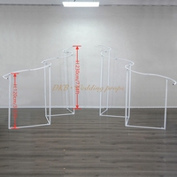Arche de mariage en métal blanc en forme de S, support de fleurs artificielles, cadre de toile de fond incurvé détachable, haute simulation pour événements et fêtes de mariage
