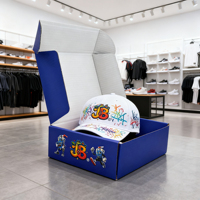 Approvisionnement d'usine Qualité supérieure Logo personnalisé Casquette de baseball à capuche bleue Livraison d'expédition Boîte postale