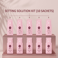 Kit professionnel de rehaussement de cils et de lamination de sourcils, sachets roses à usage unique, solution de permanente rapide pour salon de beauté, vente en gros