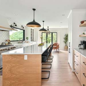 Évier de cuisine modulaire moderne de luxe, armoire en bois brillant, appartement, centre commercial, rangement, prix bas - Product Image 1