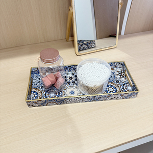 Vassoio Decorativo Lungo e Sottile in Stile Maureco per Servire, Vassoio da Cucina, Organizzatore per Tavolino da <span class=keywords><strong>Caffè</strong></span> - Product Image 2