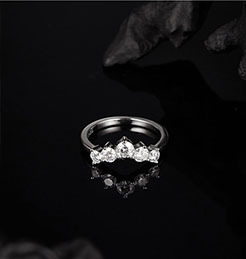 Anillo de Dedo Índice para Mujer, Clásico, Apilable, de Plata de Ley S925, con Incrustaciones de Moissanita, Diseño de Corona, Alta Gama 2026 - Product Image 5