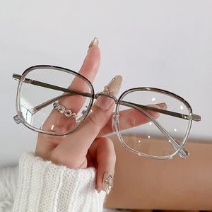 25818 Venta caliente fotocromático fotogray lentes Marco de anteojos de Metal ovalado ordenador gafas ópticas - Product Image 6