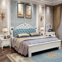 Lit de style européen 1,8 mètre, chambre principale haut de gamme, lit français luxueux de 1,5 mètre, lit king-size