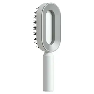 Escova de cabelo de desenho animado, pente de almofada de ar para cabeleireiro, escova de cabelo autolimpante com logotipo personalizado, ideal para venda