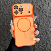 Coque de téléphone magnétique mate dépolie couleur originale pour iPhone 18 Pro Max 17 16 15 14 avec protection d'objectif arrière