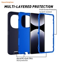 Coques de téléphone robustes pour Redmi Note 14 Pro, TPU PC multicouches, antichoc, avec clip de ceinture