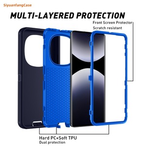 Coques <span class=keywords><strong>de</strong></span> téléphone robustes pour Redmi Note 14 Pro, TPU PC multicouches, antichoc, avec clip <span class=keywords><strong>de</strong></span> ceinture - Product Image 6
