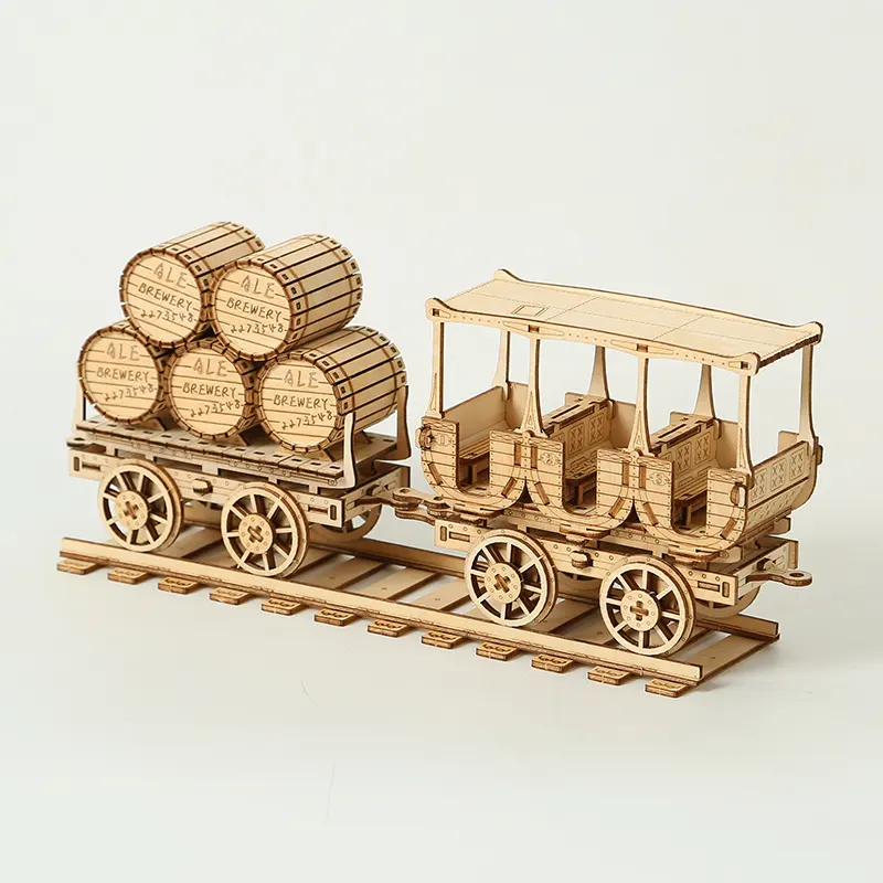Забавные игрушки игры 3d деревянный автомобиль головоломка лазерная резка
