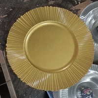 Or Argent Bleu Transparent Peinture en aérosol minimaliste Bords irréguliers Plateau de bol de fruits réutilisable Assiettes de charge décoratives
