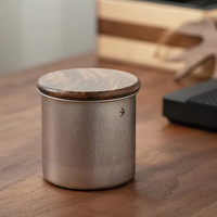 Ensemble de boîtes de rangement hermétiques pour la cuisine en acier inoxydable personnalisées avec couvercle en bois