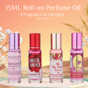 Perfume en Roll-on para Mujer Hanna's <span class=keywords><strong>Secret</strong></span> Brand, 15 ml, 4 Fragancias Mixtas en 1 Caja, Mini Perfumes de Viaje para Uso Diario - Product Image 2