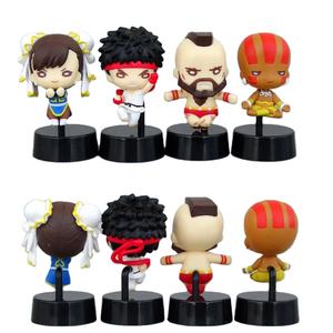 Carino 4 pezzi Set 5cm Chun-Li Zangief <span class=keywords><strong>Ryu</strong></span> figura di Street Fighter personaggio del gioco bambola Guile giocattolo regalo Action Anime <span class=keywords><strong>Figure</strong></span> - Product Image 1