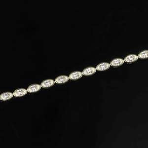 C10161b tuân thủ tùy chỉnh chiều dài 9K 375 Rắn vàng 7in <span class=keywords><strong>bezel</strong></span> thiết lập ngang hình bầu dục cắt 3x5mm vvs moissanite Tennis Vòng đeo tay - Product Image 5