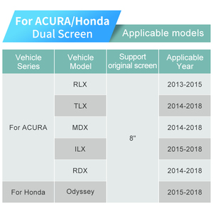 Boîtier de décodage audio pour voiture HFmidia Wireless CarPlay Android Auto pour ACURA double écran RDX ILX TL MDX Honda Odyssey 2013-2018 - Product Image 6