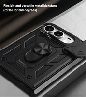 Étui de téléphone de luxe pliable avec fenêtre coulissante, protection intégrale fine et invisible à 360 degrés avec anneau support et fenêtre coulissante pour appareil photo pour iPhone 18 Duo