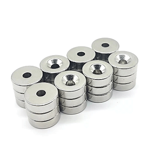 Imán de rosca fuerte Ndfeb Material magnético permanente Disco redondo N35 N42 N52 Imán de neodimio avellanado con orificio para tornillo - Product Image 4