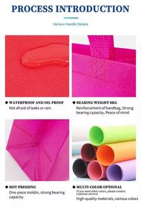 Cheap <b>Small</b> Vest Pure Color Blank Non Woven Tote <b>Gift</b> Cloths Packaging Non-Woven Shopping Bag - Product Image 5