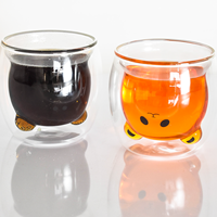 Haute qualité Transparent ours forme Double paroi verre tasses à café 8OZ tasse café boisson Cocktail Cappuccino