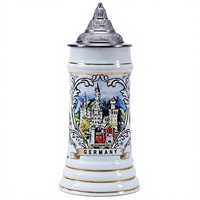 Tasses à vin allemandes personnalisées de haute qualité, grand format, style américain, en aluminium et porcelaine avec couvercle, pour usage vinifère, OEM/ODM pris en charge