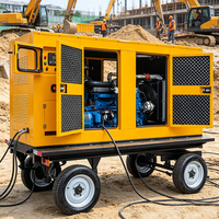 Générateur diesel super silencieux de type remorque 30-50 kW mobile avec ATS, 1800 tr/min, télécommande, alternateur 100 % cuivre, certifié ISO