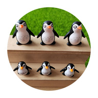 Figurine en résine pingouin miniature en plastique pour jardin féerique mousse terrariums maison de poupée décoration