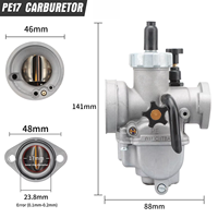 Carburateur de moto 2T 4T PE17 19 22 24 26 28mm avec jets à bride pour moteur de moto tout-terrain YAMAHA Kawasaki SUZUKI