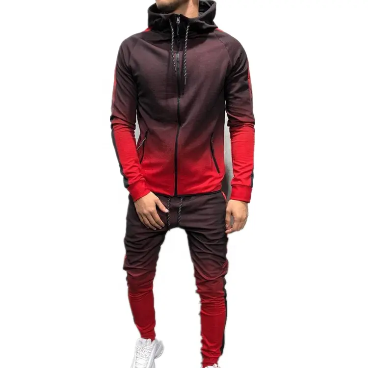 Oversized Unbranded Custom Mens Winter Tracksuit Sport wear Hood Sweatsuit Training Wear