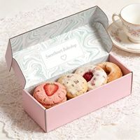 Boîtes d'emballage de luxe personnalisées avec logo, de haute qualité, recyclables, pour bonbons, desserts, beignets, biscuits et cadeaux