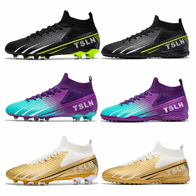 Оптовая продажа, термополиуретановые трикотажные футбольные ботинки с воздушным зумом FG, американские мужские футбольные бутсы, футбольная обувь AG TF для мужчин и женщин
