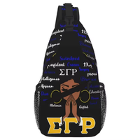 Sigma Gamma Rho Stolz-Logo Brusttasche Rucksack Sport Reise Tagesrucksack Fabrikpreis Studentenverbindungs-Umhängetasche Mode Maßanfertigung Großhandel