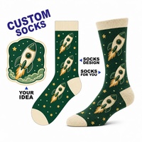 Chaussettes personnalisées avec logo, motifs colorés, prêtes à la vente en détail, OEM ODM, pour des programmes d'approvisionnement à long terme