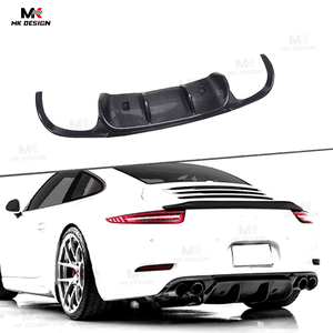 Sợi Carbon Thực V Phong Cách Phía Sau Khuếch Tán Bumper Lip Splitter Cho 2012 2015 Porsche 911 991 Chất Lượng Cao Phía Sau Lip Xe Phong Cách - Product Image 1